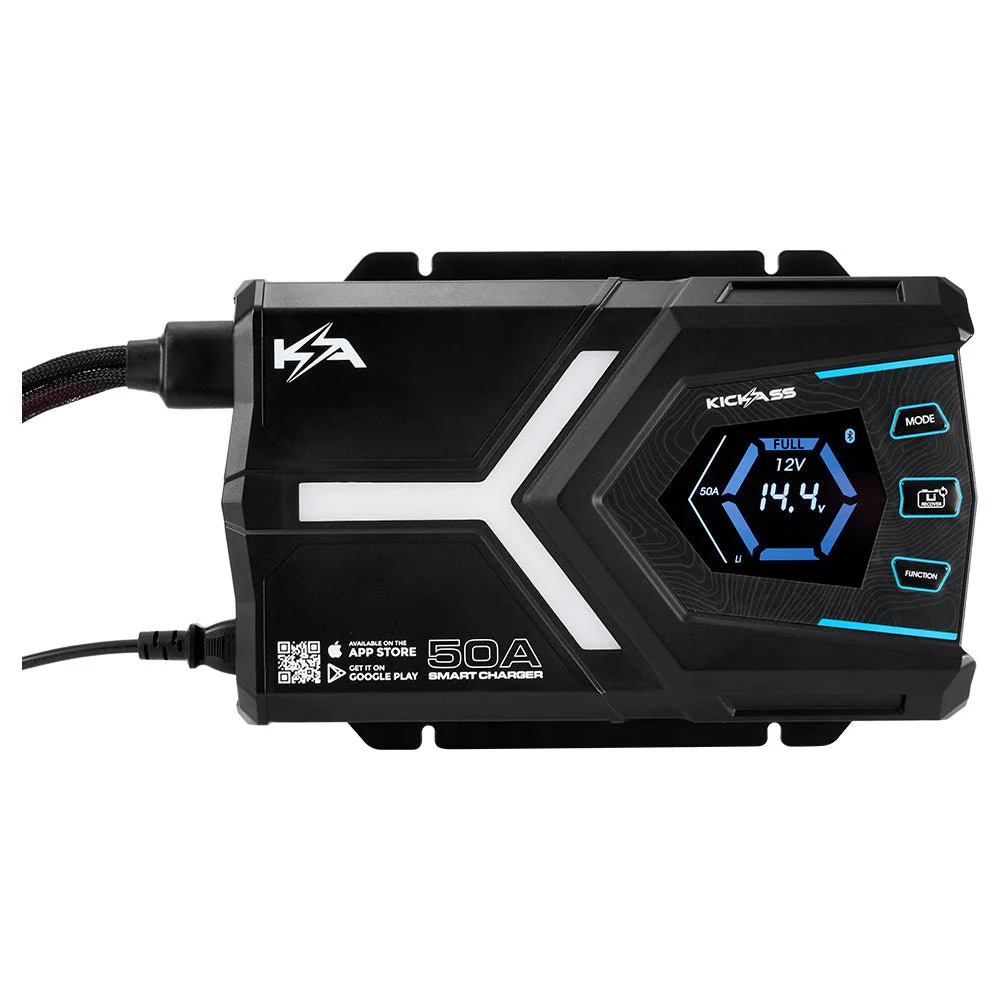 KickAss Flexicharge 12V 50A ACDC Smart Battery Charger For Lead Acid, AGM & Lithium Batteries + Integrated Bluetooth - Image 3