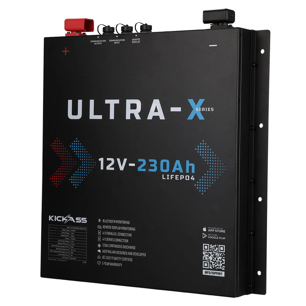 KickAss Smart 12V 230Ah Ultra-X Lithium Slimline Deep Cycle Battery LiFePO4 - Image 7